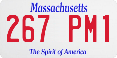MA license plate 267PM1