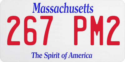 MA license plate 267PM2