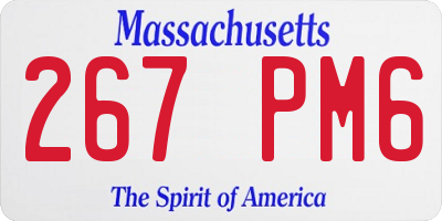 MA license plate 267PM6