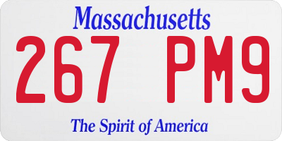 MA license plate 267PM9