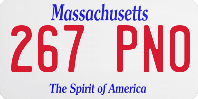 MA license plate 267PN0