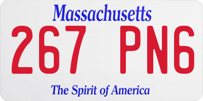 MA license plate 267PN6