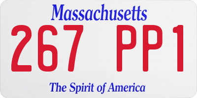 MA license plate 267PP1