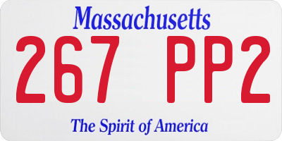 MA license plate 267PP2