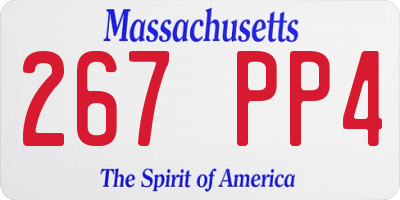 MA license plate 267PP4