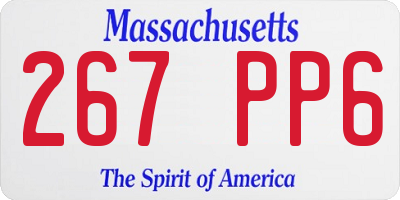 MA license plate 267PP6