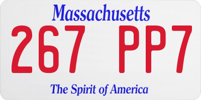 MA license plate 267PP7