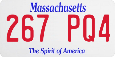 MA license plate 267PQ4
