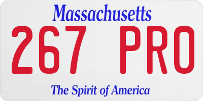 MA license plate 267PR0