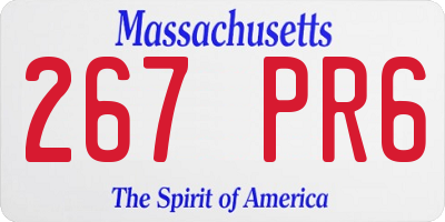 MA license plate 267PR6