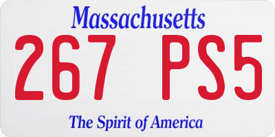 MA license plate 267PS5