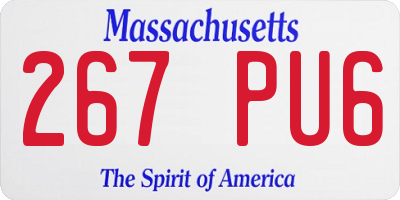 MA license plate 267PU6