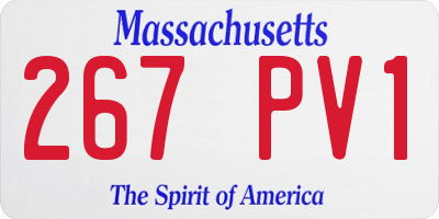MA license plate 267PV1