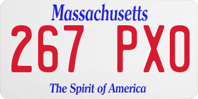 MA license plate 267PX0