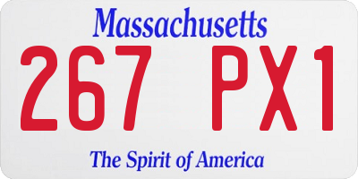 MA license plate 267PX1