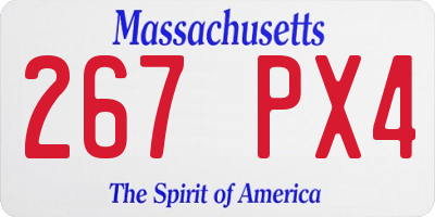 MA license plate 267PX4