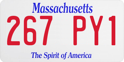 MA license plate 267PY1