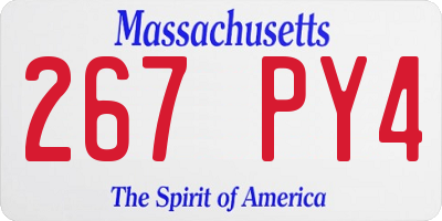 MA license plate 267PY4