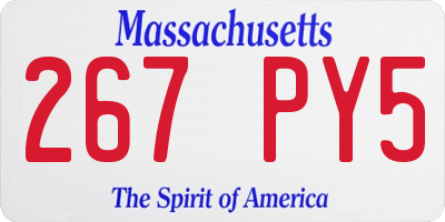 MA license plate 267PY5