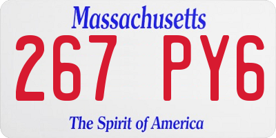 MA license plate 267PY6