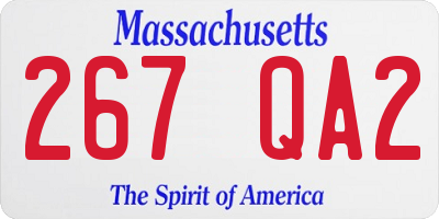 MA license plate 267QA2