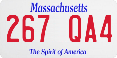 MA license plate 267QA4