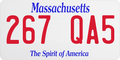 MA license plate 267QA5