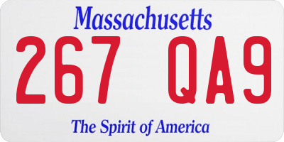 MA license plate 267QA9