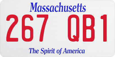 MA license plate 267QB1