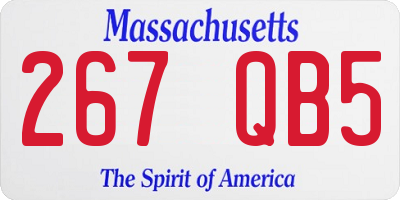 MA license plate 267QB5