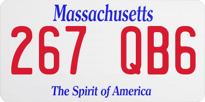 MA license plate 267QB6