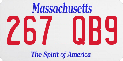 MA license plate 267QB9