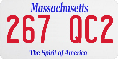 MA license plate 267QC2