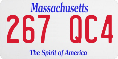 MA license plate 267QC4