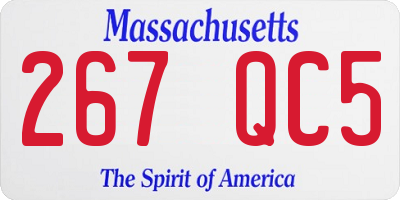 MA license plate 267QC5