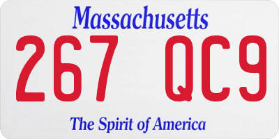 MA license plate 267QC9