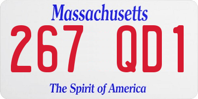 MA license plate 267QD1