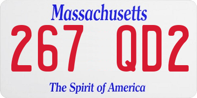 MA license plate 267QD2