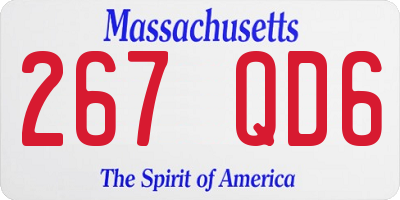 MA license plate 267QD6