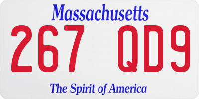 MA license plate 267QD9