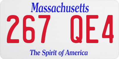 MA license plate 267QE4
