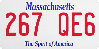 MA license plate 267QE6
