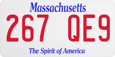MA license plate 267QE9