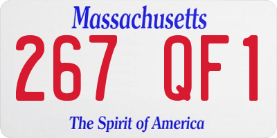 MA license plate 267QF1