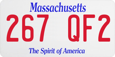MA license plate 267QF2