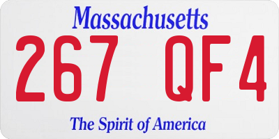 MA license plate 267QF4