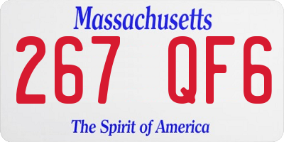 MA license plate 267QF6
