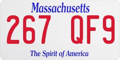 MA license plate 267QF9