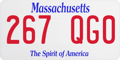 MA license plate 267QG0