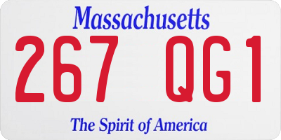 MA license plate 267QG1